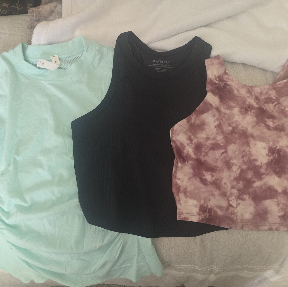 Athleta XS Bundle - Tank Top, Sports Bra, And Cropped Tank